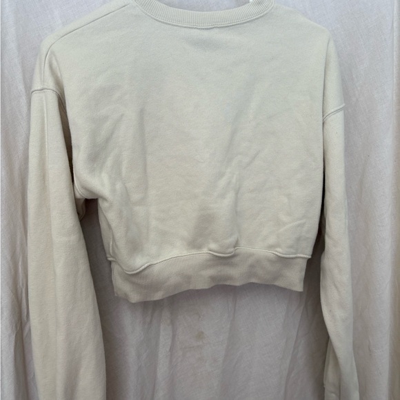 Wild Fable Cream White Cropped Sweatshirt Women’s XS Crew neck Pullover - Picture 7 of 8